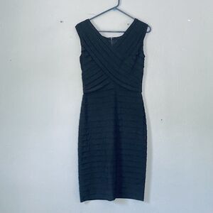 Adrianna Papell Dress Size 8n Black Sleeveless Cocktail Party Formal Sleeveless